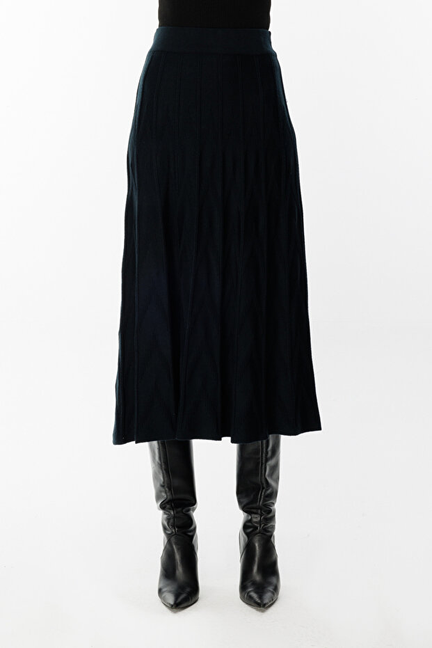 Pileli Triko Etek - 2