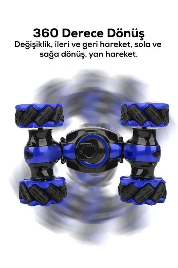 El Sensörü Ile Hareket Eden Akıllı Robot Araba Mavi - 4