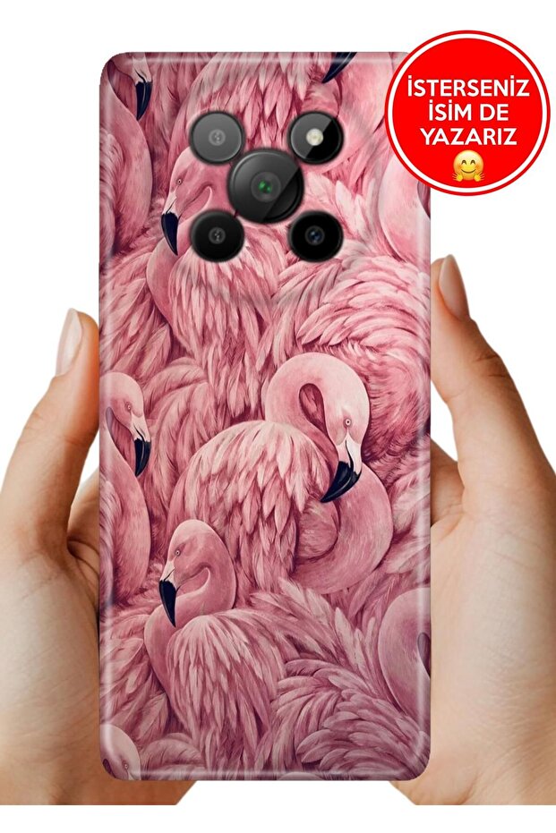 GM Phoneix 5G Kılıf Lüks Desenli Silikon Cover Case Flamingo Pattern - 1