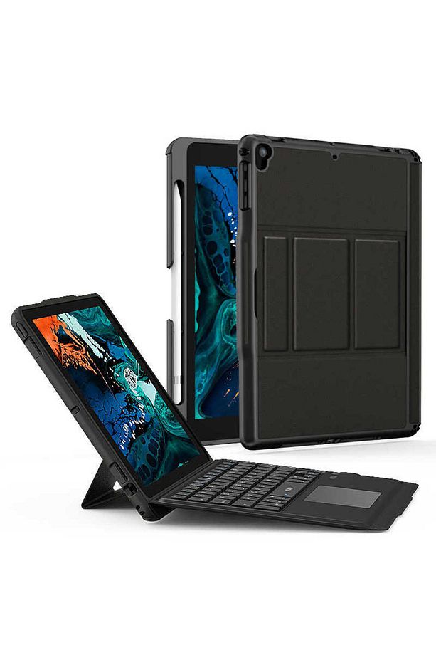 iPad Air 11 2025 M3 Kılıf Wiwu Keyboard Folio Kablosuz Klavyeli Siyah - 4
