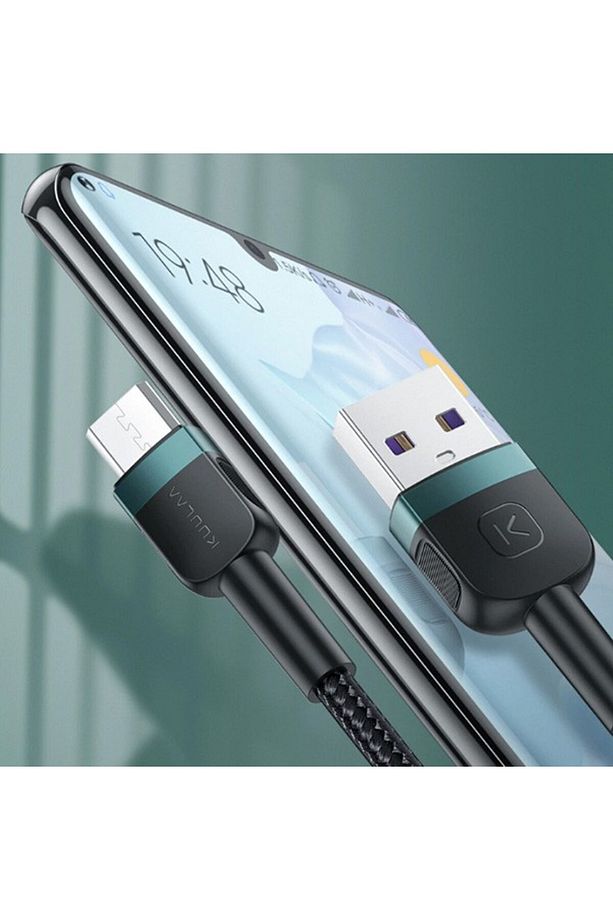 Kuulaa Mikro Usb 3a Hızlı Şarj 0.50cm Kısa Android Usb Şarj Kablosu Siyah,gri - 6