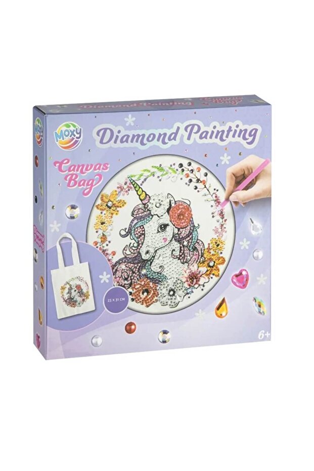 Diamond painting set on canvas bag 25x31 cm - 1