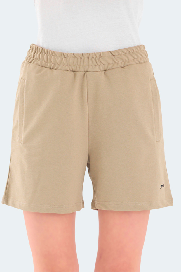 Ramlah I Women's Beige Shorts with Pockets