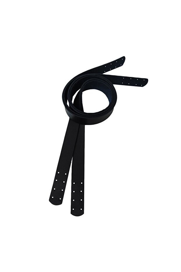 طقم حقيبة محبوكة مستطيلة باللون الأسود - 3