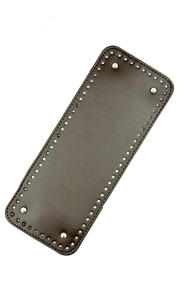 طقم حقيبة محبوكة مستطيلة باللون البني - 2