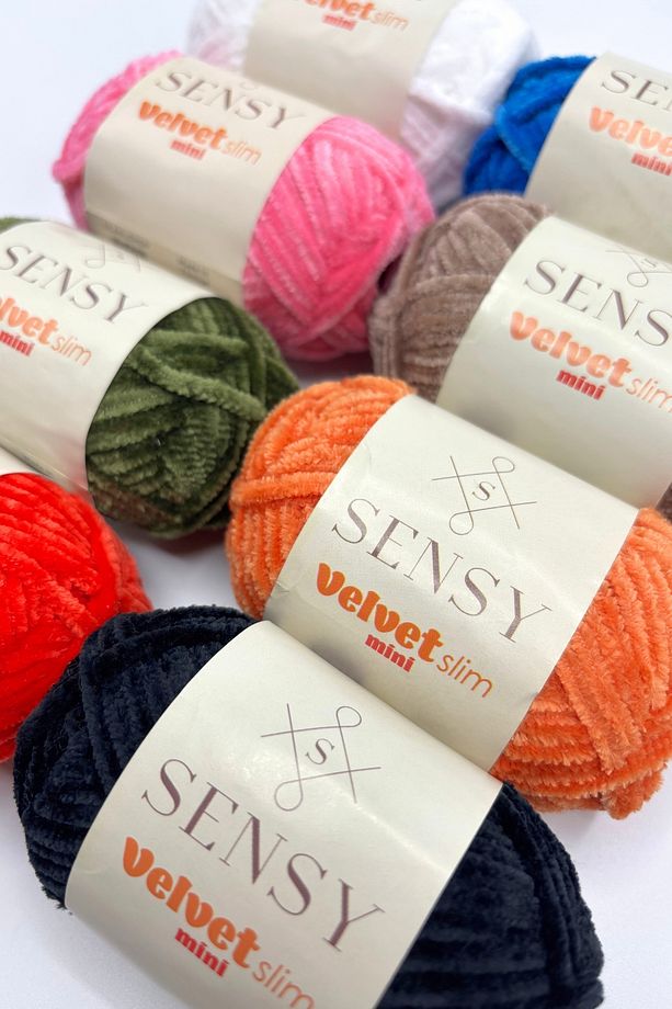 Velvet Slim Mini Paket Örgü İpi Kadife İp Amigurumi İpi Set Colors - 4