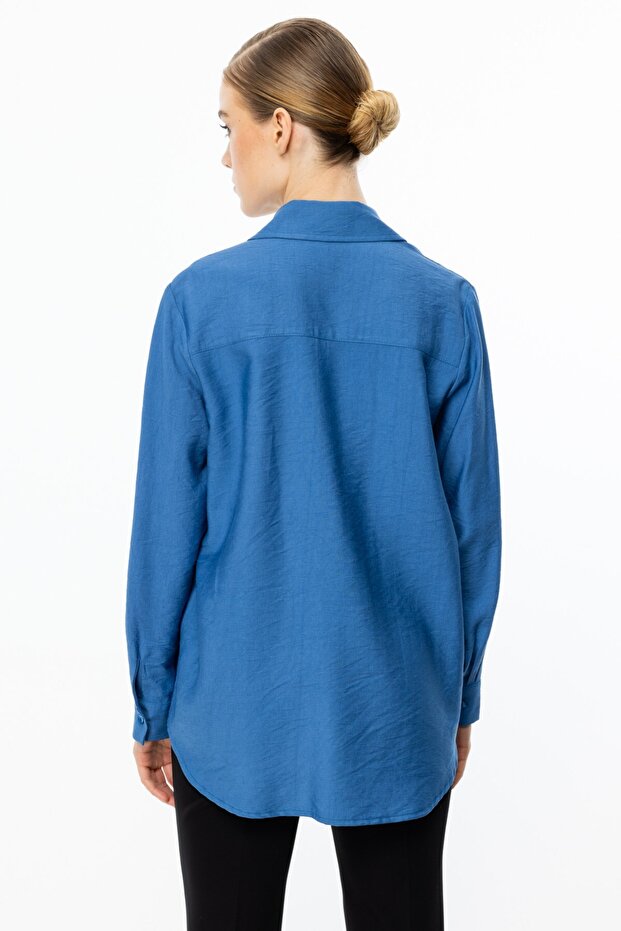 Cămașă cu model încrețit - 3