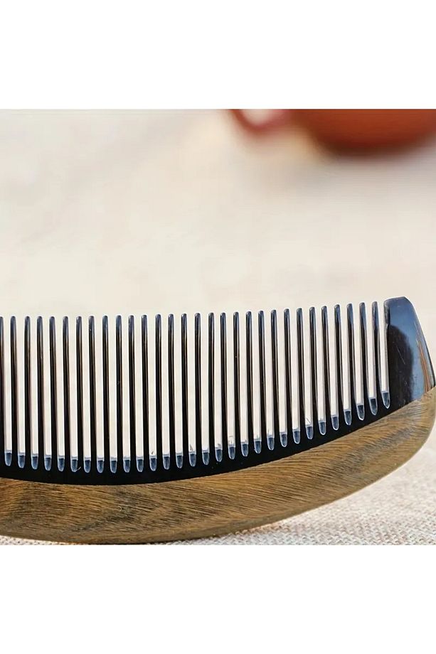Sandal Ağaçı Kaplamalı Kemik Dişli Tarak Ahşap Saç Tarağı 16 cm AT-130 - 4