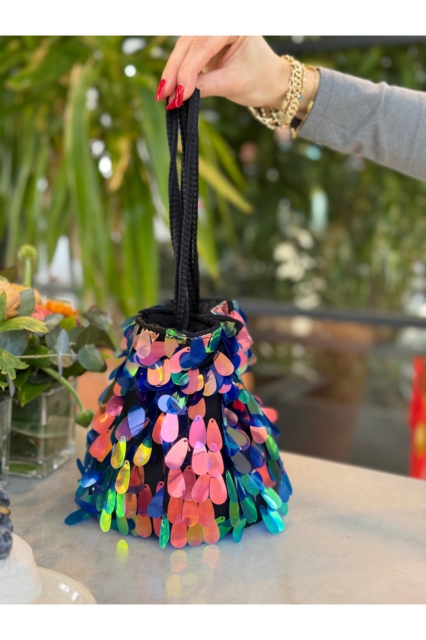 Pullu abiye çanta - 2