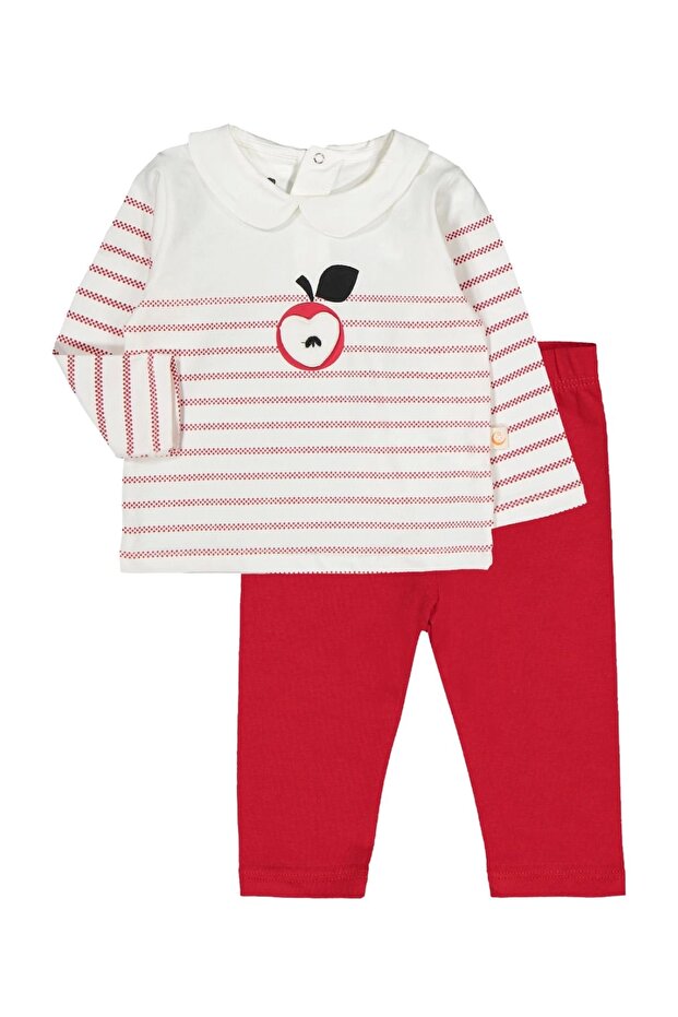 Girl's Apple Red Top and Bottom Set - Girl's Clothing