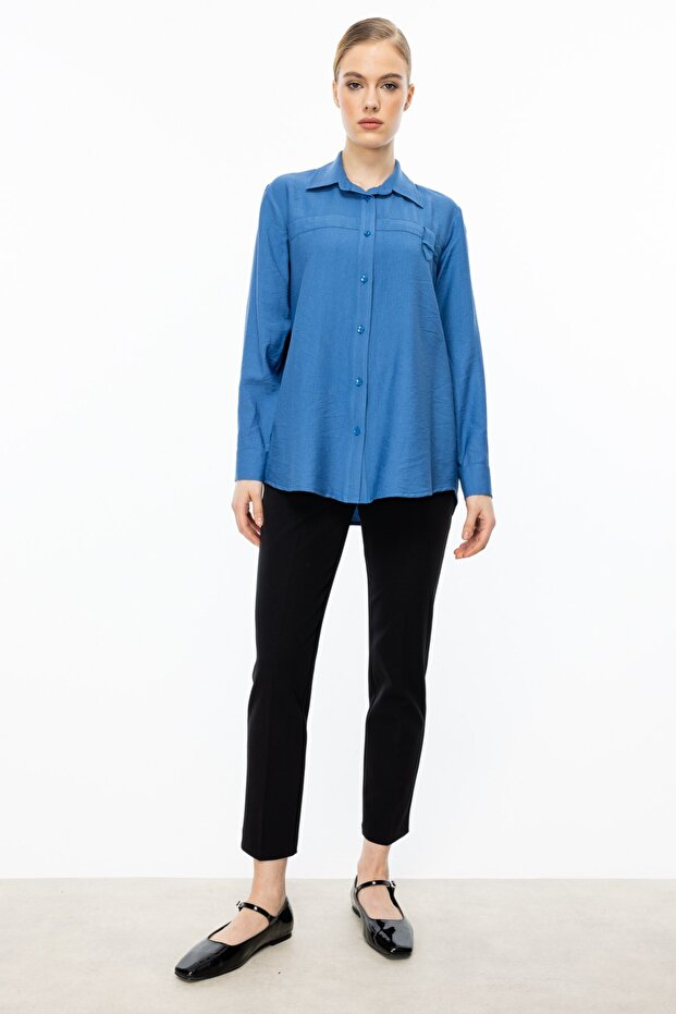 Cămașă cu model încrețit - 1