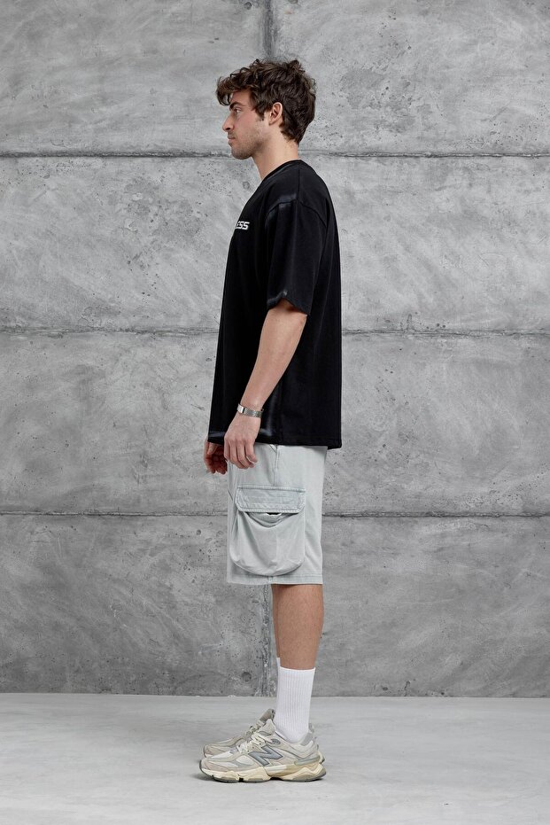 تيشيرت أسود كبير الحجم مكتوب عليه Epicurusarless - 4