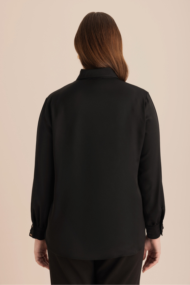 Detaylı Düğmeli Gömlek - 6