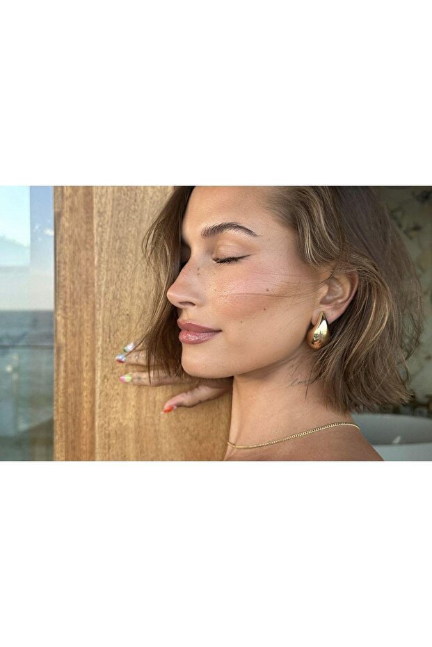 Çelik damla küpe - 2