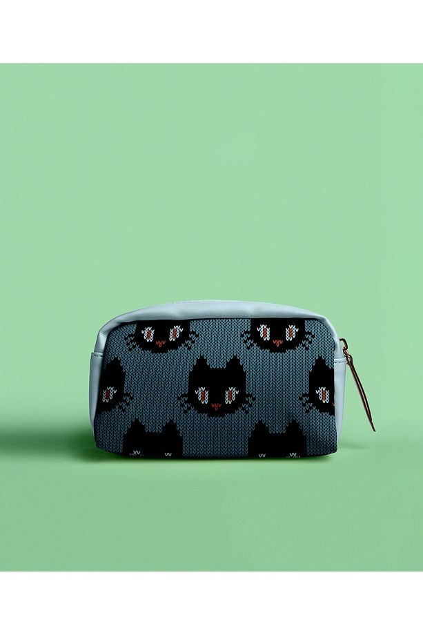 Siyah Kedi Desenli Dayanıklı Polyester Kumaş/ Döşemelik, Çanta, Minder ve Örtü Kullanımına Uygun 1 M - 4