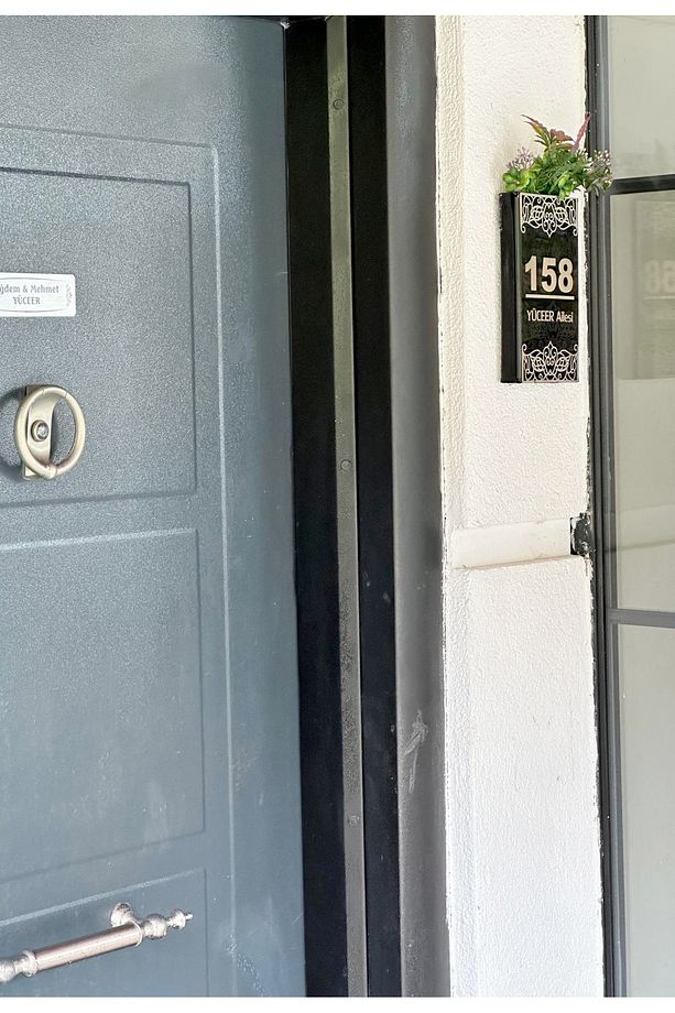 Villa, ev, apartman kapı önü aile isimlik ve numaralık - 3