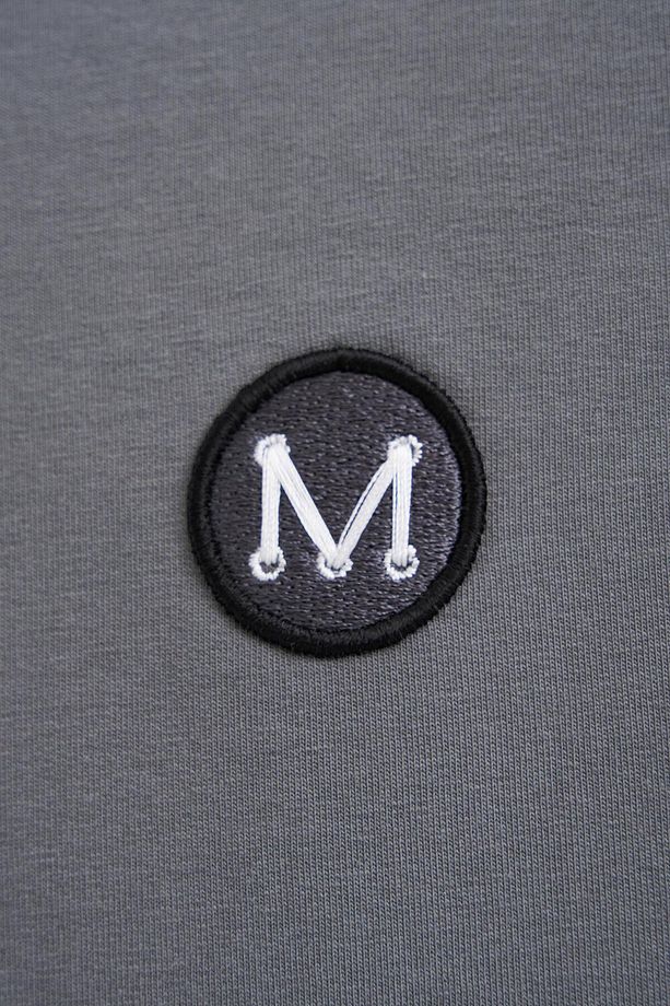 Erkek Technical Embroidered Oversize Smoked Tişört - 3