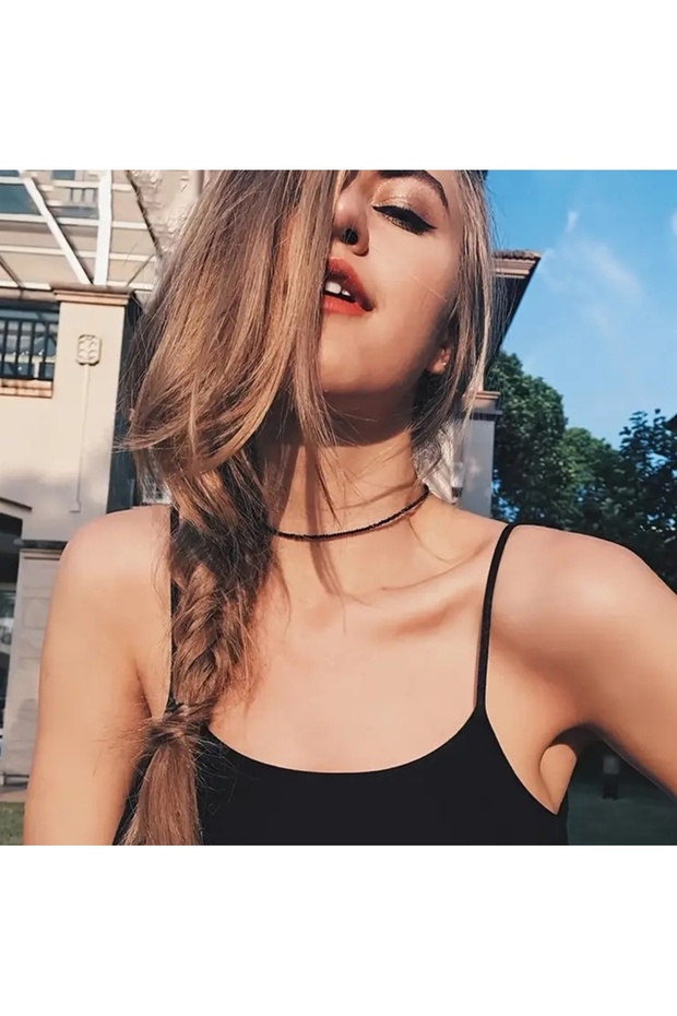 Black Sand Bead Necklace