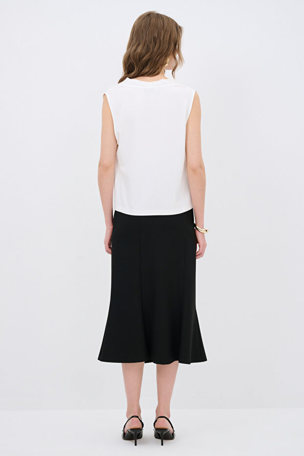 Taş Detaylı Kolsuz  Örme Bluz - 6