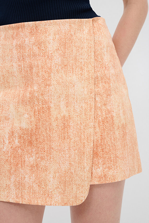 Desenli Mini Etek - 5