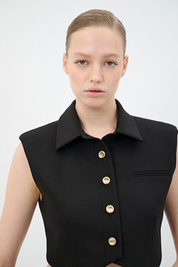 Kolsuz Crop Gömlek - 6