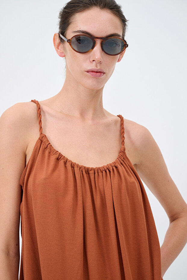 Örgü Askılı Bluz - 1