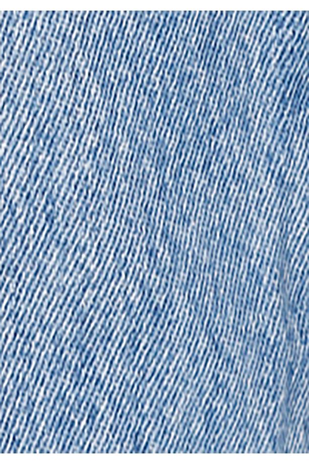 Regular Fit Orta Bel Erkek İndigo Jean Şort - 7
