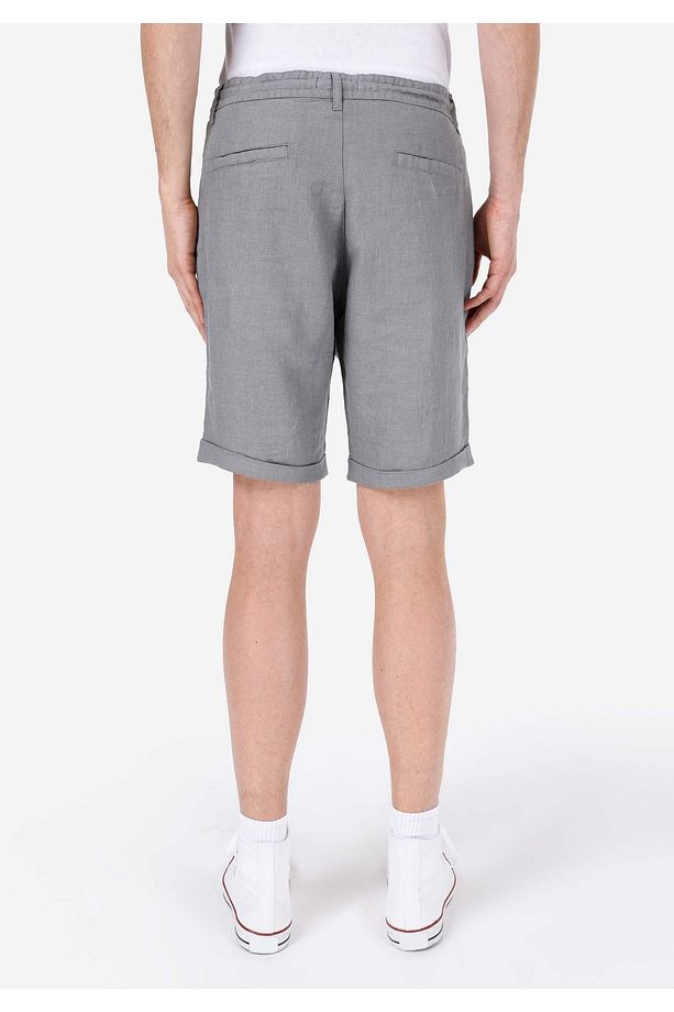 Regular Fit Orta Bel Düz Erkek Yeşil Şort - 2