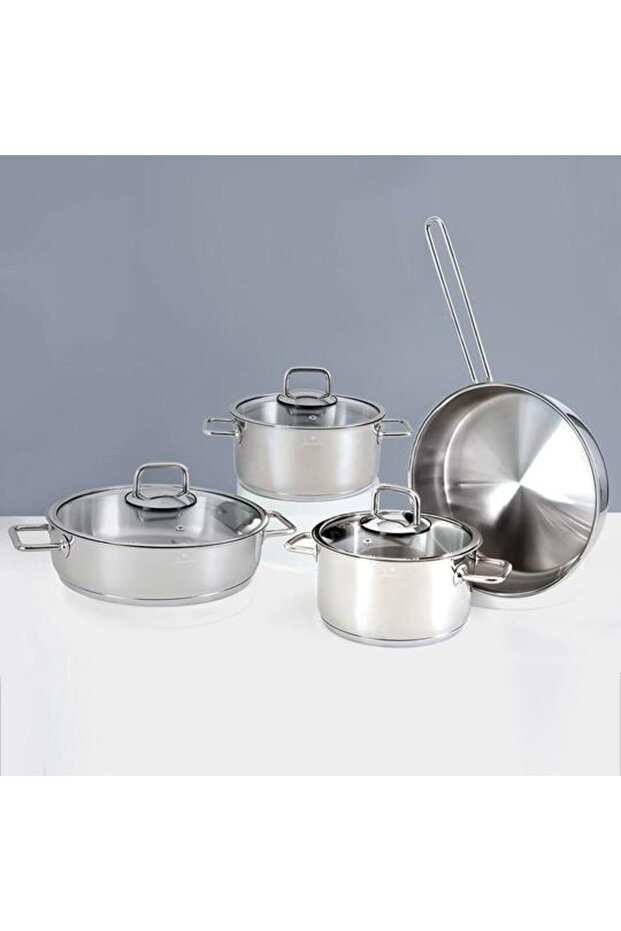 Palermo 7 Parça Çelik Tencere Seti - 1