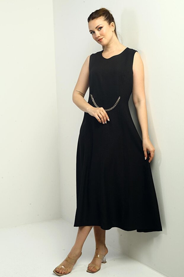 Women's Chain Detailed Midi Dress