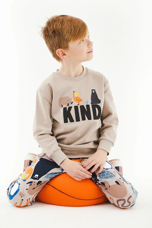 Let S Be Kind Erkek Eşofman Takımı - Bej - 3