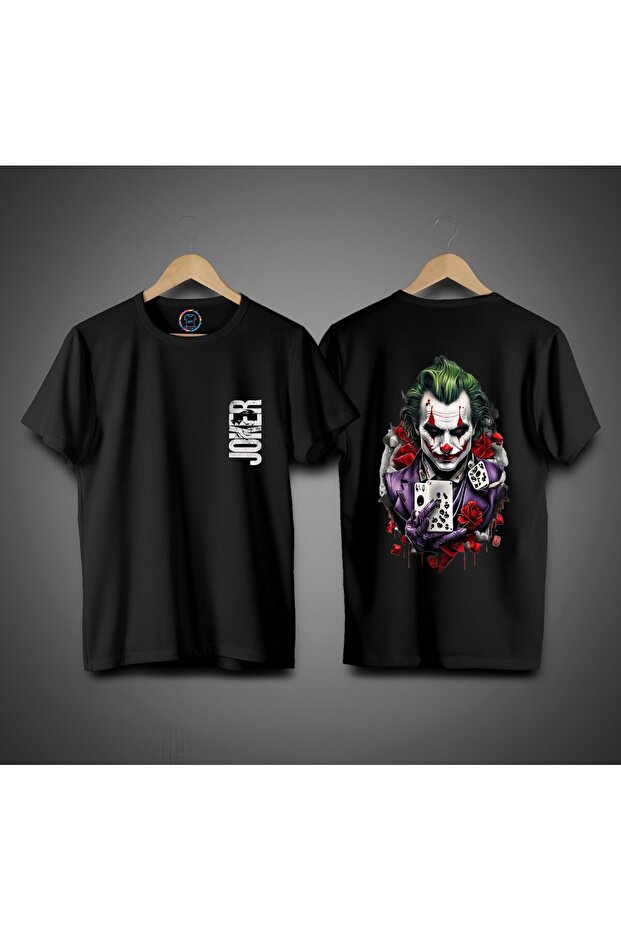 Joker Front-Back Printed 100% Cotton Premium T-Shirt