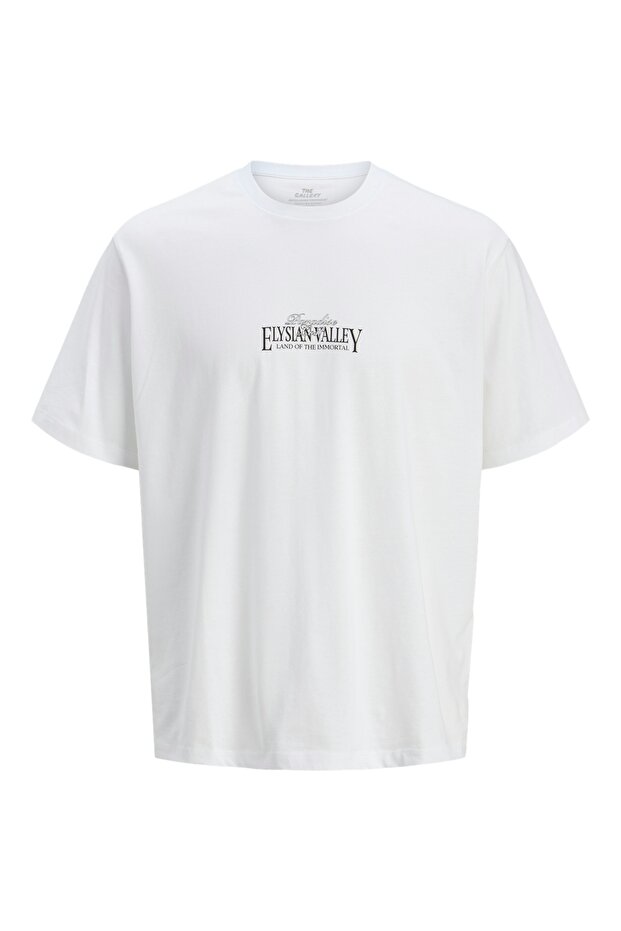 تي شيرت جاك جونز Jorparallel Tee Ss Crew Neck Tg للرجال باللون الأبيض 12275399 -01