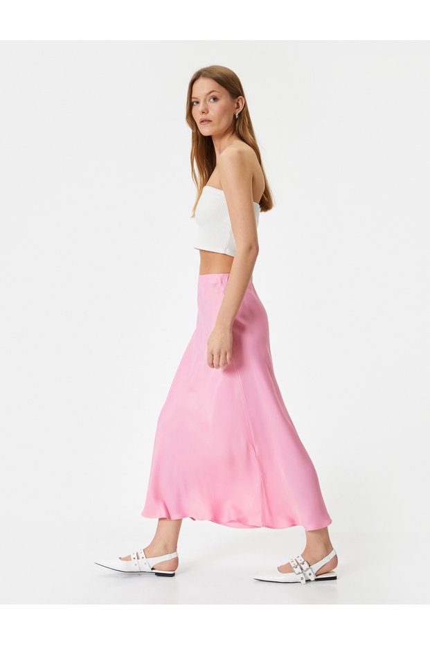 Viscose Midi Skirt Normal Waist