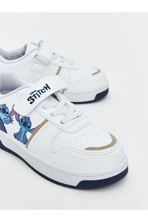LCW STEPS Beyaz Lilo ve Stitch Baskılı Erkek Bebek Spor Ayakkabı - 3