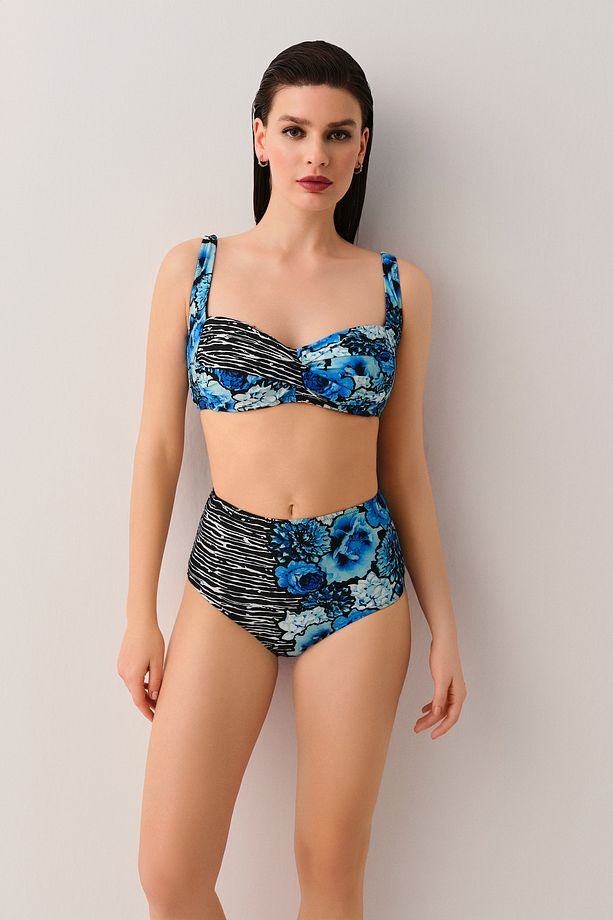 Azure Drapeli Bikini Üst - 2
