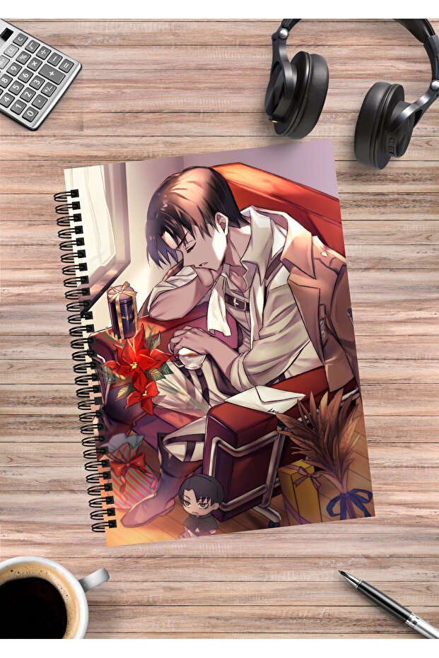 دفتر ملاحظات حلزوني من أنيمي Attack on Titan (50 ورقة)