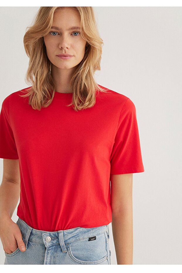 basic regular fit kadın t-shirt - 1