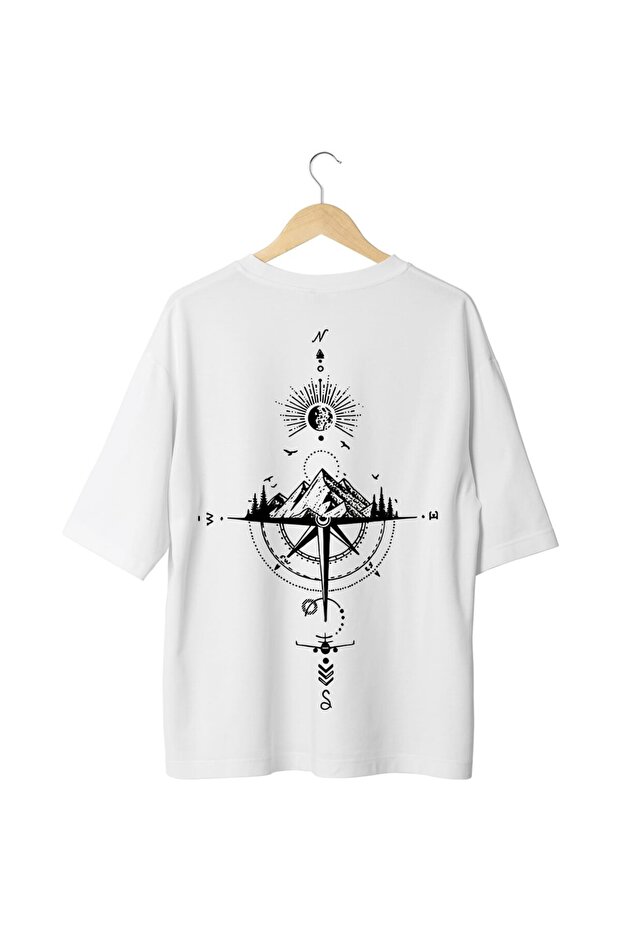 Compass Printed Oversize Tshirt - 2