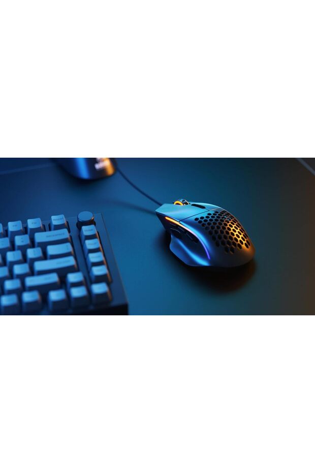 ماوس ألعاب سلكي موديل 1 - أسود مطفي - 7