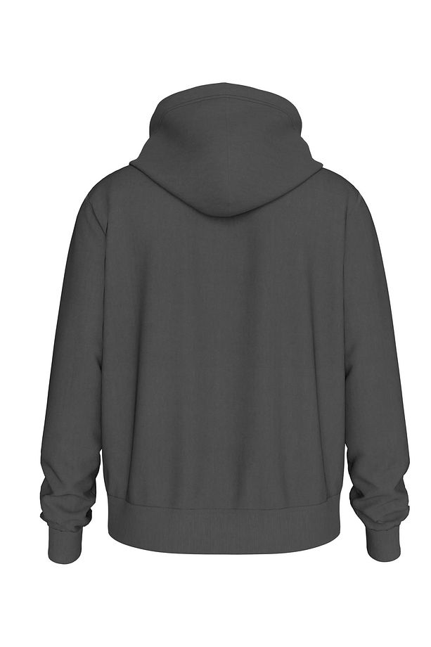 Kadın WASHED MONOLOGO REGULAR HOODIE Sweatshirt-Gri - 5