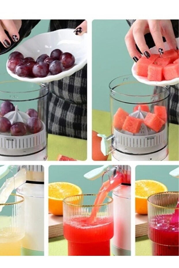 Electric Citrus Juicer, Hands-Free Portable USB , Multi functional 1-Button Easy Press DX1721 - 5