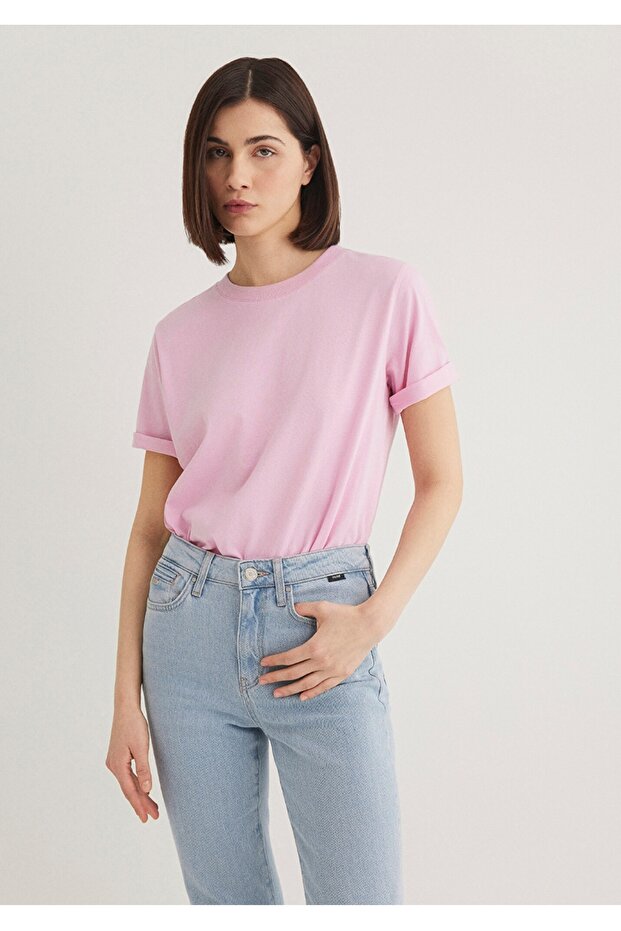 basic regular fit kadın t-shirt - 1