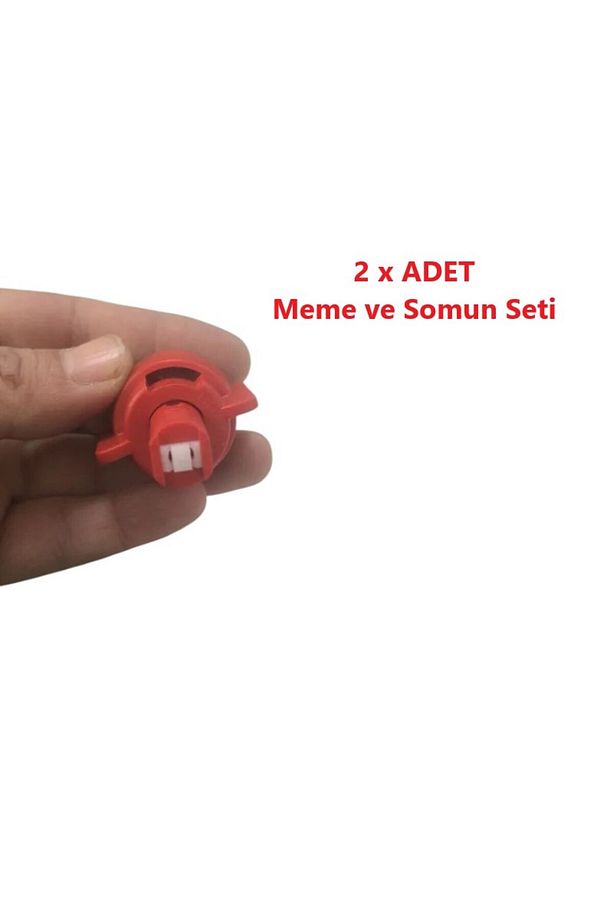 Hava Enjektörlü T Jet Çift Atış Meme Rüzgar Memesi ve Somun Set-2 Adet 4 No - 1