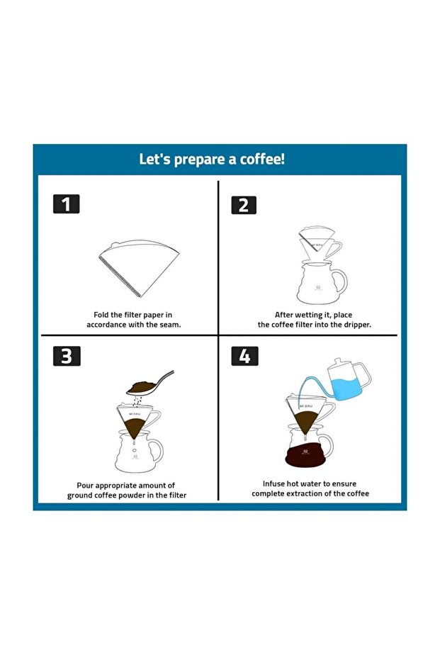 ورق فلتر القهوة من 40 قطعة بيج - 5