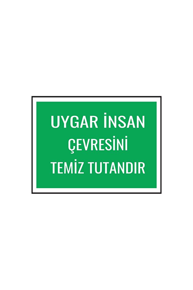 Metal Civilized Human Keeps the Environment Clean 15 cm X 20 cm Warning Sign Direction Sign