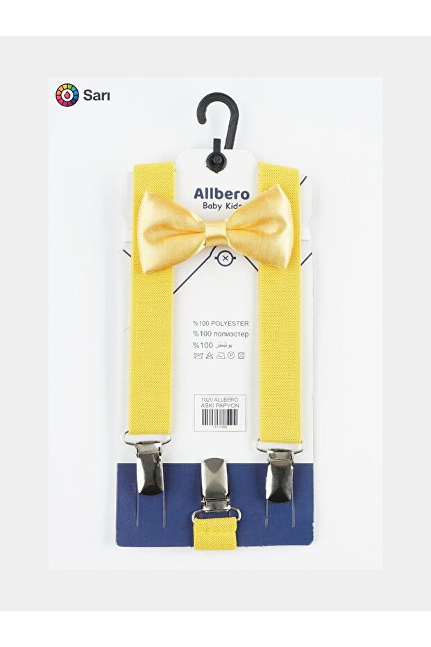 Yellow Kids Bowtie Pants Suspender Set April 23 May 19 October 29 November 10 Show Outfit