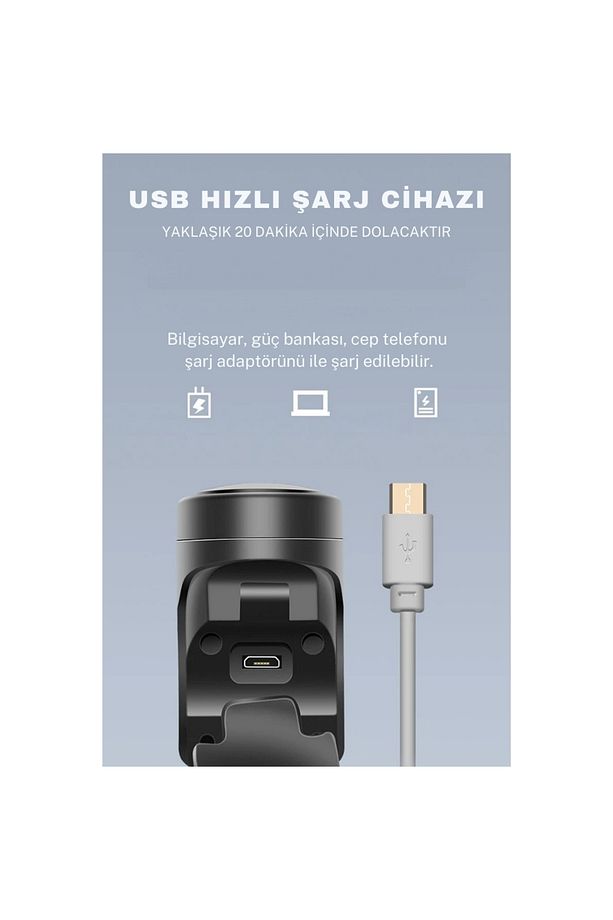 Bisiklet Zili & Alarm USB Şarjlı 120 dB Yüksek Ses 4 Zil Sesi Hırsızlık Önleyici Su Geçirmez - 8