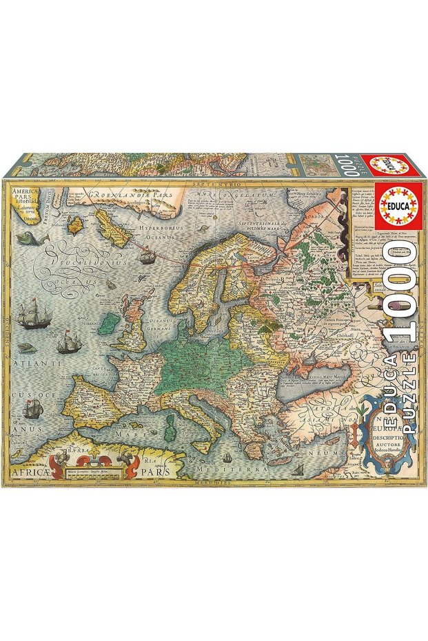 Educa 1000 Piece Map of Europe Cardboard Puzzle/ Jigsaw Puzzle - Map of Europe - 19624