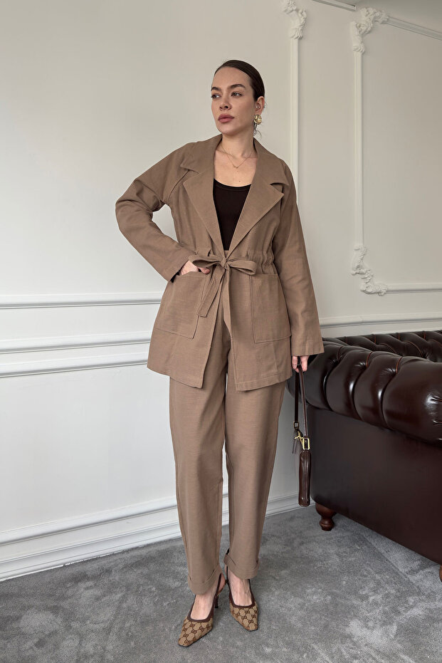 طقم سحلية - بني - 1